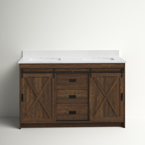 Sand & Stable Jillian 54'' Freestanding Double Bathroom Vanity with